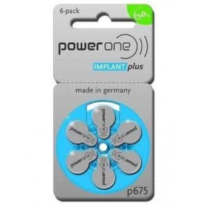 Cochlear Implant Plus Batteries p675i+ | 1 Packet (6 Batteries)