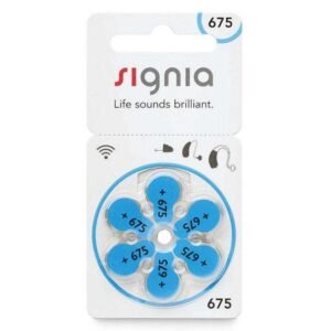 Signia size 675 Hearing Aid Batteries | 1 Packet (6 Batteries)